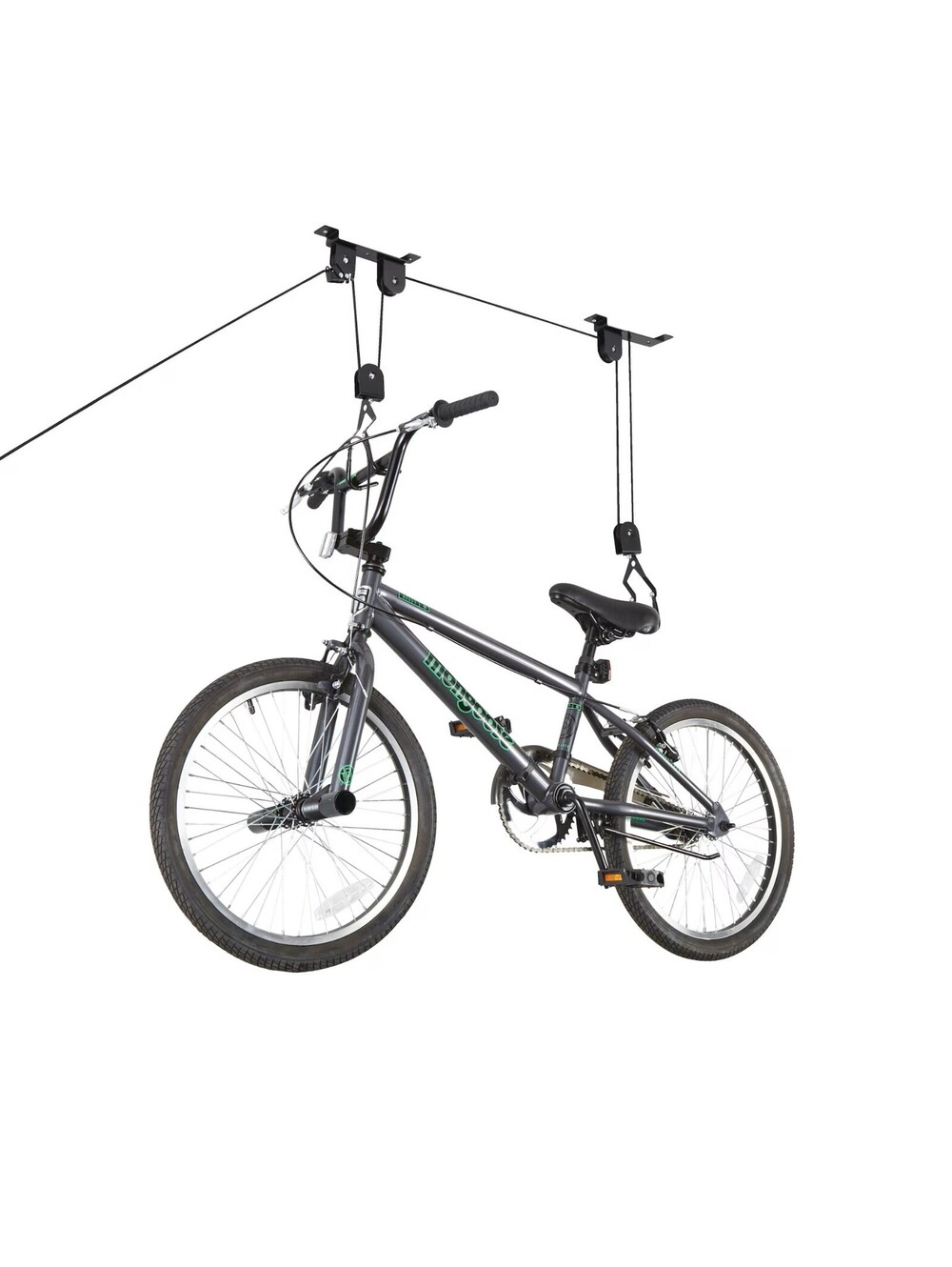 Mastercraft Ceiling Mount Pulley System Bike Lift/Bike Hanger, Up to 20-kgs-44lb